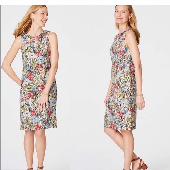 J. Jill Red and Pink Sundress Midi - Picture 2 of 16